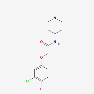 molecular formula C14H18ClFN2O2 B4974705 2-(3-chloro-4-fluorophenoxy)-N-(1-methylpiperidin-4-yl)acetamide 