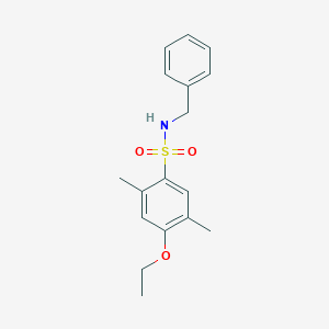 molecular formula C17H21NO3S B497484 N-benzyl-4-ethoxy-2,5-dimethylbenzenesulfonamide CAS No. 865611-78-5