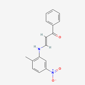 molecular formula C16H14N2O3 B4974868 (E)-3-(2-methyl-5-nitroanilino)-1-phenylprop-2-en-1-one 