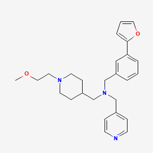 molecular formula C26H33N3O2 B4974937 N-[[3-(furan-2-yl)phenyl]methyl]-1-[1-(2-methoxyethyl)piperidin-4-yl]-N-(pyridin-4-ylmethyl)methanamine 