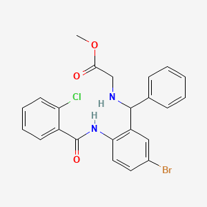 molecular formula C23H20BrClN2O3 B4975122 Methyl N-(2-(O-chlorobenzamido)-5-bromobenzhydryl)-glycine CAS No. 119935-36-3