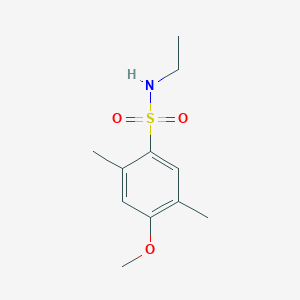 molecular formula C11H17NO3S B497525 N-ethyl-4-methoxy-2,5-dimethylbenzenesulfonamide CAS No. 713501-01-0