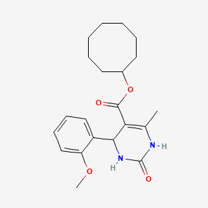 molecular formula C21H28N2O4 B4975260 Cyclooctyl 4-(2-methoxyphenyl)-6-methyl-2-oxo-1,2,3,4-tetrahydropyrimidine-5-carboxylate 