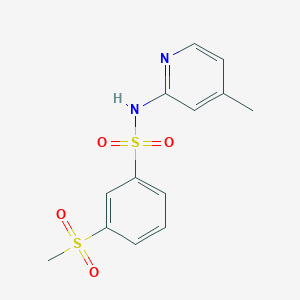 molecular formula C13H14N2O4S2 B4975325 N-(4-methylpyridin-2-yl)-3-methylsulfonylbenzenesulfonamide 