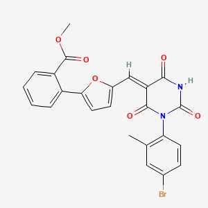 molecular formula C24H17BrN2O6 B4975331 methyl 2-[5-[(Z)-[1-(4-bromo-2-methylphenyl)-2,4,6-trioxo-1,3-diazinan-5-ylidene]methyl]furan-2-yl]benzoate 