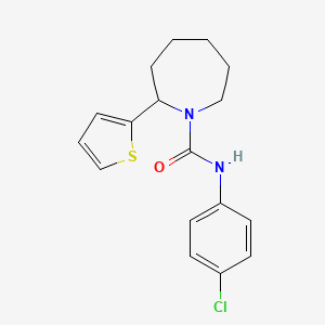 molecular formula C17H19ClN2OS B4975411 N-(4-Chlorophenyl)-2-(thiophen-2-YL)azepane-1-carboxamide 