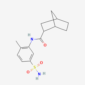 molecular formula C15H20N2O3S B4975487 N-(2-methyl-5-sulfamoylphenyl)bicyclo[2.2.1]heptane-2-carboxamide 