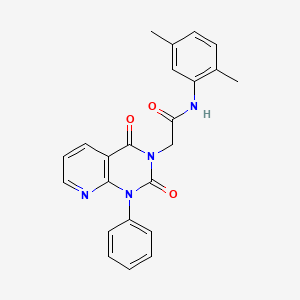 molecular formula C23H20N4O3 B4975495 N-(2,5-DIMETHYLPHENYL)-2-{2,4-DIOXO-1-PHENYL-1H,2H,3H,4H-PYRIDO[2,3-D]PYRIMIDIN-3-YL}ACETAMIDE 