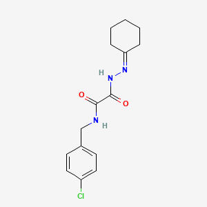 molecular formula C15H18ClN3O2 B4975523 N-[(4-chlorophenyl)methyl]-N'-(cyclohexylideneamino)oxamide 