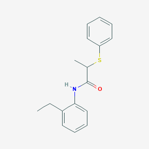 molecular formula C17H19NOS B4975554 N-(2-ethylphenyl)-2-phenylsulfanylpropanamide 