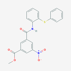 molecular formula C21H16N2O5S B4975575 METHYL 3-NITRO-5-{[2-(PHENYLSULFANYL)ANILINO]CARBONYL}BENZOATE 