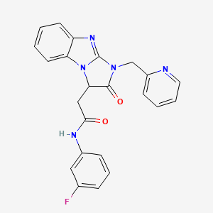 molecular formula C23H18FN5O2 B4975583 N-(3-fluorophenyl)-2-[2-oxo-1-(pyridin-2-ylmethyl)-2,3-dihydro-1H-imidazo[1,2-a]benzimidazol-3-yl]acetamide 