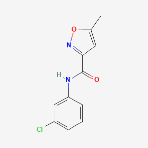 molecular formula C11H9ClN2O2 B4975688 N-(3-chlorophenyl)-5-methyl-1,2-oxazole-3-carboxamide CAS No. 646530-35-0