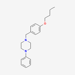 molecular formula C21H28N2O B4975690 1-[(4-butoxyphenyl)methyl]-4-phenylpiperazine 