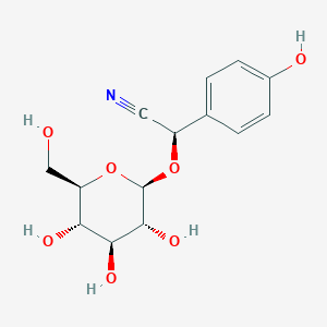molecular formula C14H17NO7 B049757 (2R)-Taxiphyllin CAS No. 21401-21-8
