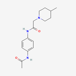 molecular formula C16H23N3O2 B4975702 N-[4-(acetylamino)phenyl]-2-(4-methylpiperidin-1-yl)acetamide 
