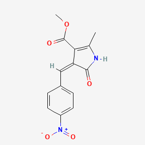 molecular formula C14H12N2O5 B4975762 methyl (4Z)-2-methyl-4-(4-nitrobenzylidene)-5-oxo-4,5-dihydro-1H-pyrrole-3-carboxylate 