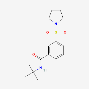 molecular formula C15H22N2O3S B4976169 N-tert-butyl-3-(pyrrolidine-1-sulfonyl)benzamide 