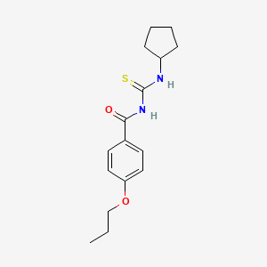 molecular formula C16H22N2O2S B4976233 N-(cyclopentylcarbamothioyl)-4-propoxybenzamide 