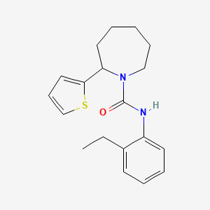 molecular formula C19H24N2OS B4976331 N-(2-Ethylphenyl)-2-(thiophen-2-YL)azepane-1-carboxamide 