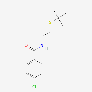 molecular formula C13H18ClNOS B4976379 N-[2-(tert-butylsulfanyl)ethyl]-4-chlorobenzamide 