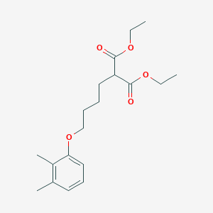 molecular formula C19H28O5 B4976384 Diethyl 2-[4-(2,3-dimethylphenoxy)butyl]propanedioate 