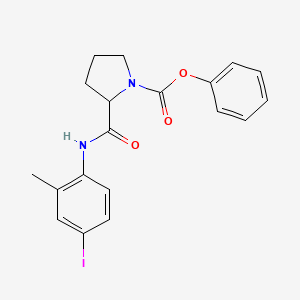 molecular formula C19H19IN2O3 B4976504 Phenyl 2-[(4-iodo-2-methylphenyl)carbamoyl]pyrrolidine-1-carboxylate 