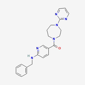molecular formula C22H24N6O B4976582 [6-(Benzylamino)pyridin-3-yl]-(4-pyrimidin-2-yl-1,4-diazepan-1-yl)methanone 