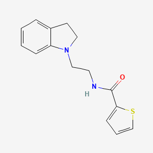 molecular formula C15H16N2OS B4976785 N-[2-(2,3-dihydroindol-1-yl)ethyl]thiophene-2-carboxamide 