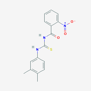 molecular formula C16H15N3O3S B4976932 N-[(3,4-dimethylphenyl)carbamothioyl]-2-nitrobenzamide 