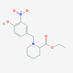 molecular formula C15H20N2O5 B4977000 Ethyl 1-[(4-hydroxy-3-nitrophenyl)methyl]piperidine-2-carboxylate 