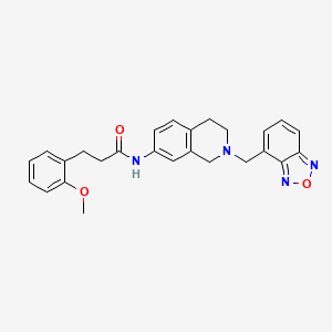 molecular formula C26H26N4O3 B4977061 N-[2-(2,1,3-benzoxadiazol-4-ylmethyl)-3,4-dihydro-1H-isoquinolin-7-yl]-3-(2-methoxyphenyl)propanamide 