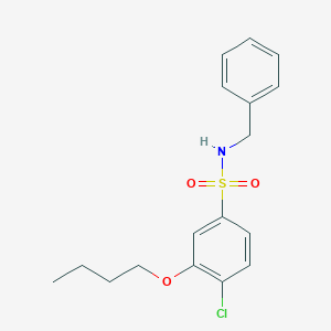molecular formula C17H20ClNO3S B497710 N-benzyl-3-butoxy-4-chlorobenzenesulfonamide CAS No. 913241-24-4