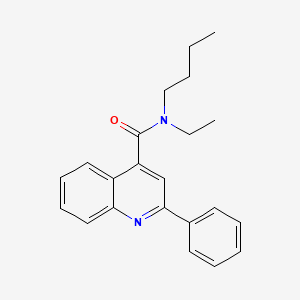 molecular formula C22H24N2O B4977296 N-butyl-N-ethyl-2-phenylquinoline-4-carboxamide 