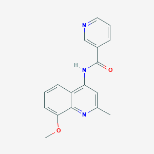 molecular formula C17H15N3O2 B4977338 N-(8-methoxy-2-methylquinolin-4-yl)pyridine-3-carboxamide 