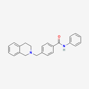molecular formula C23H22N2O B4977358 N-PHENYL-4-[(1,2,3,4-TETRAHYDROISOQUINOLIN-2-YL)METHYL]BENZAMIDE 