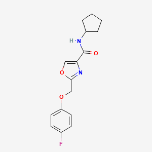molecular formula C16H17FN2O3 B4977359 N-cyclopentyl-2-[(4-fluorophenoxy)methyl]-1,3-oxazole-4-carboxamide 