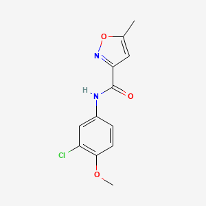 molecular formula C12H11ClN2O3 B4977855 N-(3-chloro-4-methoxyphenyl)-5-methyl-1,2-oxazole-3-carboxamide 