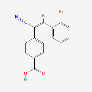 molecular formula C16H10BrNO2 B4977881 4-[(E)-2-(2-bromophenyl)-1-cyanoethenyl]benzoic acid 
