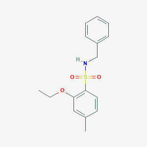 molecular formula C16H19NO3S B497792 N-benzyl-2-ethoxy-4-methylbenzenesulfonamide 
