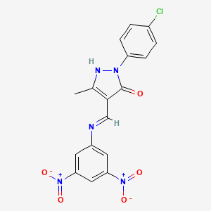 molecular formula C17H12ClN5O5 B4977952 N,N,O-tris(trimethylsilyl) 2-aminoethanol 