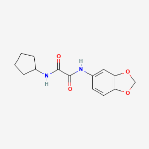 molecular formula C14H16N2O4 B4978043 N'-(1,3-benzodioxol-5-yl)-N-cyclopentyloxamide 