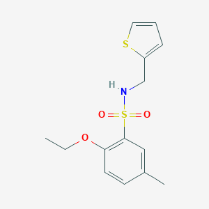 molecular formula C14H17NO3S2 B497808 2-ethoxy-5-methyl-N-(2-thienylmethyl)benzenesulfonamide CAS No. 915931-47-4