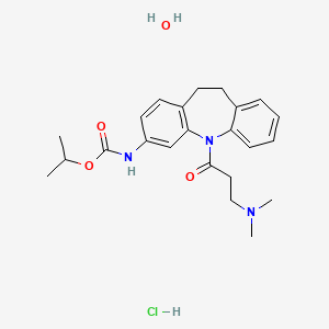 molecular formula C23H32ClN3O4 B4978098 isopropyl [5-(N,N-dimethyl-beta-alanyl)-10,11-dihydro-5H-dibenzo[b,f]azepin-3-yl]carbamate hydrochloride hydrate 