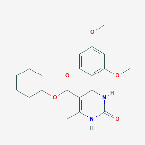 molecular formula C20H26N2O5 B4978319 Cyclohexyl 4-(2,4-dimethoxyphenyl)-6-methyl-2-oxo-1,2,3,4-tetrahydropyrimidine-5-carboxylate 