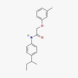 molecular formula C19H23NO2 B4978359 N-(4-butan-2-ylphenyl)-2-(3-methylphenoxy)acetamide 