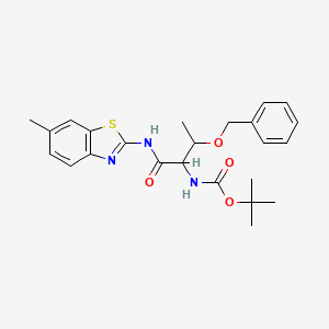 molecular formula C24H29N3O4S B4978451 tert-butyl N-[1-[(6-methyl-1,3-benzothiazol-2-yl)amino]-1-oxo-3-phenylmethoxybutan-2-yl]carbamate 