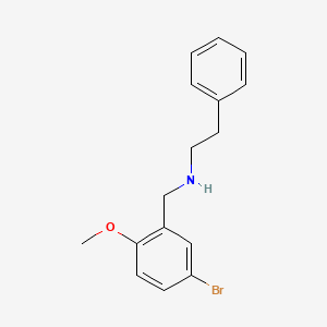 molecular formula C16H18BrNO B4978588 N-[(5-bromo-2-methoxyphenyl)methyl]-2-phenylethanamine 