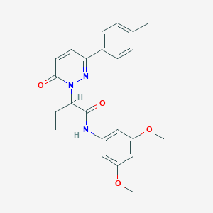 molecular formula C23H25N3O4 B4978849 N-(3,5-dimethoxyphenyl)-2-[3-(4-methylphenyl)-6-oxopyridazin-1(6H)-yl]butanamide 