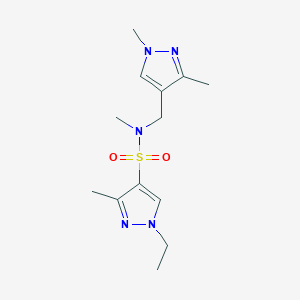 molecular formula C13H21N5O2S B4978944 N~4~-[(1,3-DIMETHYL-1H-PYRAZOL-4-YL)METHYL]-1-ETHYL-N~4~,3-DIMETHYL-1H-PYRAZOLE-4-SULFONAMIDE 